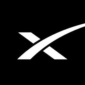 The image displays the white stylized "X" logo (formerly Twitter) on a black background, representing the social media platform where the post about SpaceX-linked Bitcoin activity was shared. The logo signifies that this SpaceX-related cryptocurrency transaction news was distributed on X, the platform owned by Elon Musk who also runs SpaceX.