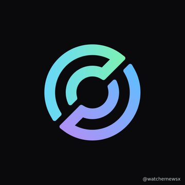 A stylized logo on a black background featuring interlocking cyan and blue curved shapes forming a circular emblem, with the handle '@watchemewsx' in the bottom right corner.