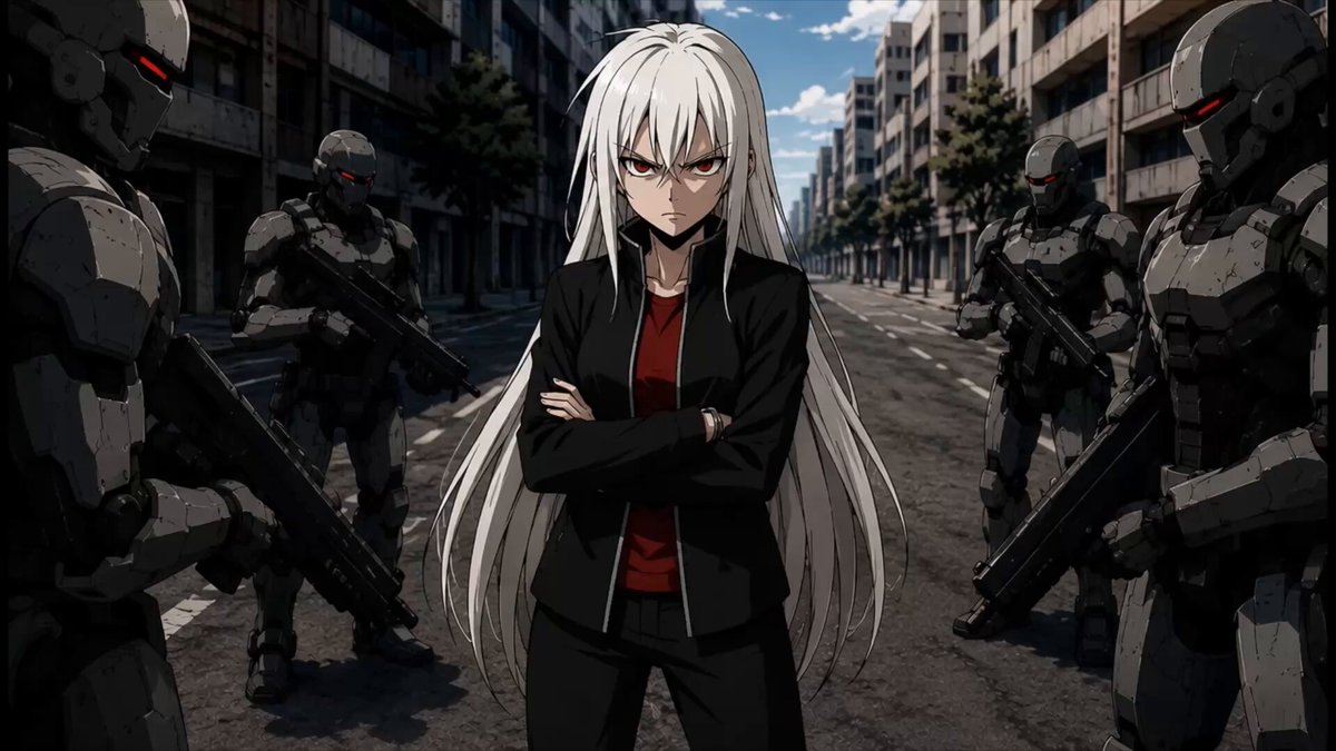 The image features a woman with long blonde hair standing in front of a group of soldiers, who are all dressed in black suits and helmets. The woman appears to be posing for a photo or participating in an event involving these soldiers. The background includes buildings and trees, suggesting that they might be in a city setting. There is also text present in the image, which reads "Wanna survive the outbreak? Simple. Don'nt piss off the locals And try not to wander off to the bad side of town $STAR Brings attitude To $HBAR". This message seems to be related to the woman and her situation within this scene with the soldiers.