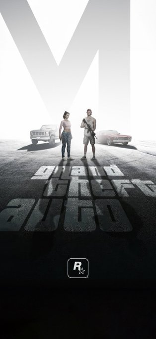 The vertical poster shows two figures with firearms standing between classic cars under a large stylized "M" logo, with the title "BABY DRIVER" displayed upside down on the road and an "R" rating icon below, resembling a movie-style promotional graphic shared as a "Good morning CT Fam" greeting.