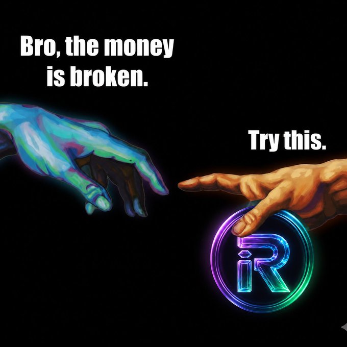 urn of blue liquid with a green flame, accompanied by the text "Bro, the money is broken."