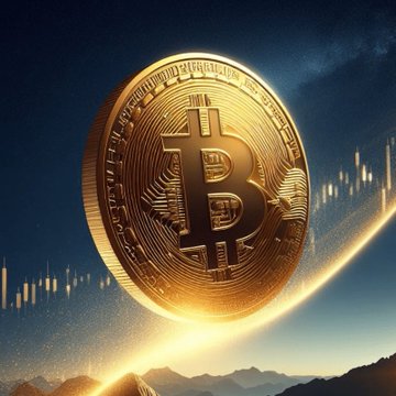 A glowing golden Bitcoin (₿) coin is depicted against a dark, mountainous backdrop with a luminous candlestick chart pattern tracing upward behind it, symbolizing Bitcoin's potential price rally. The image visually reinforces the post's prediction of an 87% chance that $BTC will cross $85,000 again by December 11th, as noted by Kalshi traders.