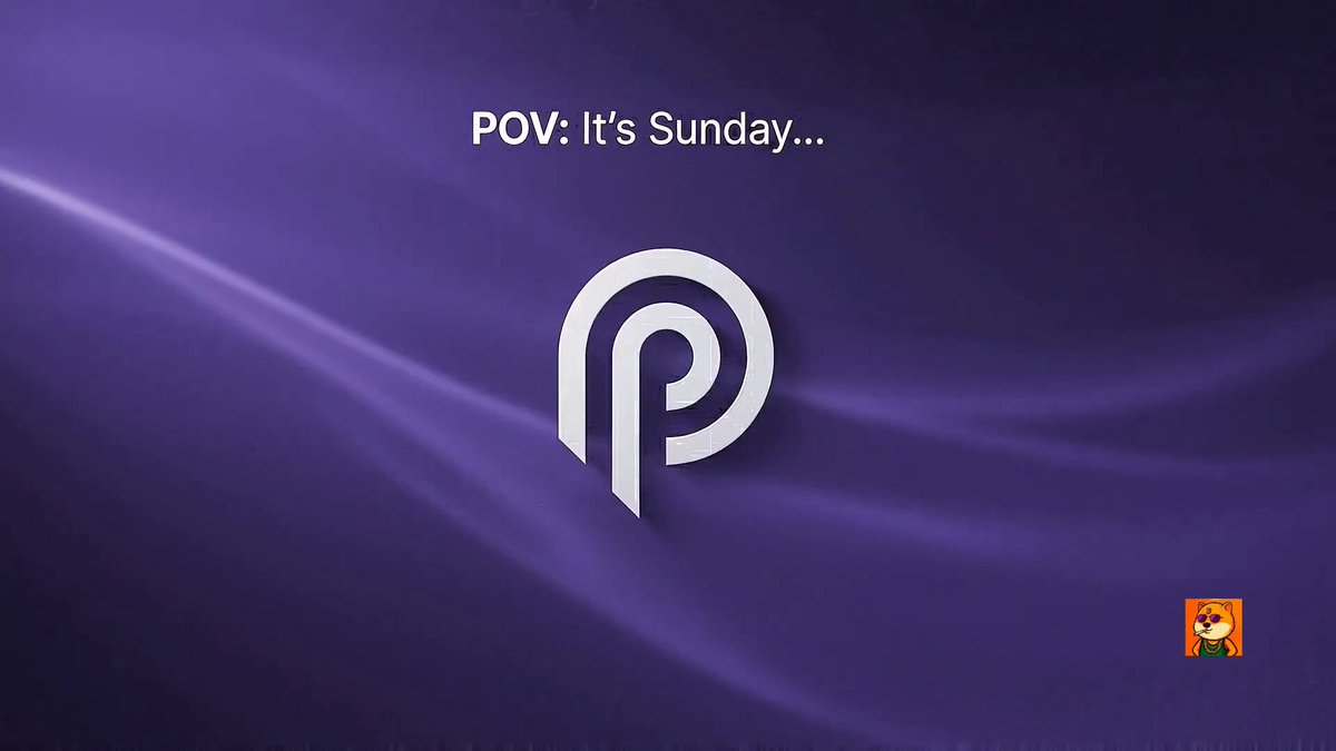 The image features a purple background with the white "P" logo and the word "Sunday." Below the logo, there's text that says "POV is Sunday... Oil moves. AI stocks trend. Prediction markets go crazy. Your price feed: best I can do is Monday morning. Good thing Pyth didn’t get the weekend memo." This post seems to be discussing an oil company and its stock trends on a Sunday. The image gives prominence to this theme, with the text being the main focus in the layout of the visual content.