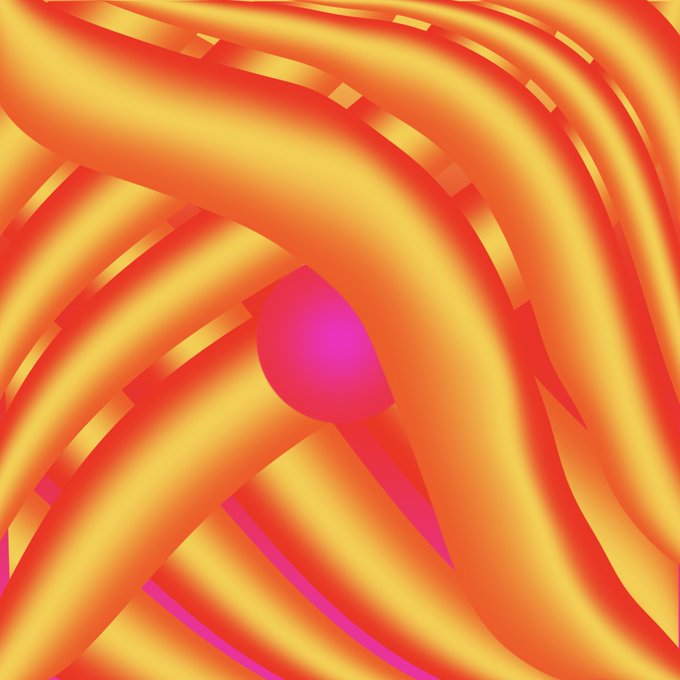 A vibrant abstract composition of swirling orange and pink flame-like curves with a bright magenta center, symbolizing breakthrough opportunities emerging from chaos. The fiery, energetic design visually echoes the post's message about finding great possibilities even when feeling trapped.