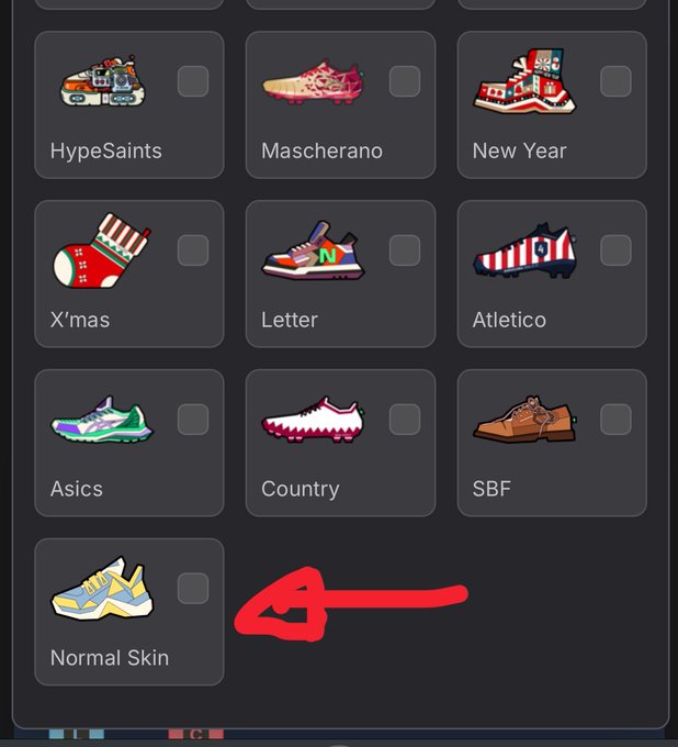 The image displays a selection of different colored sneakers with various styles and designs, possibly available for purchase. The picture also shows the specific type of sneaker that has been chosen or highlighted, which appears to be a normal skin shoe. The post features tags such as #stepn, #stepn, #stepn normalskin, stepn and country. It seems like someone is browsing through the sneakers and selecting their preferred choice based on the design and style they desire.