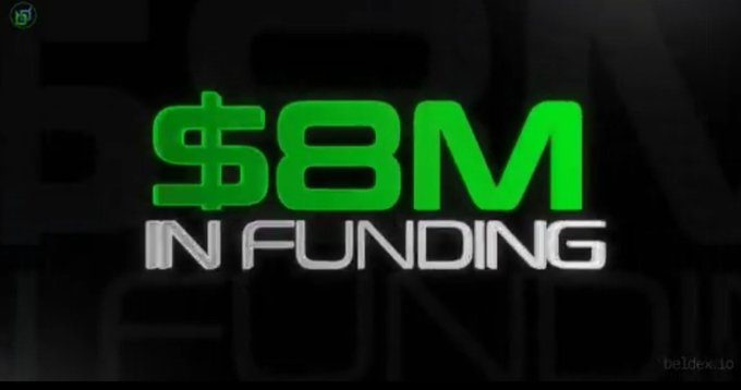 Bold green and white text reads "$88M IN FUNDING" against a dark background, with "FUND" partially visible as a backdrop. The striking figure likely emphasizes the substantial capital raised in the maritime/shipping sector, supporting the post's perspective on digital infrastructure investment in this data-rich industry.