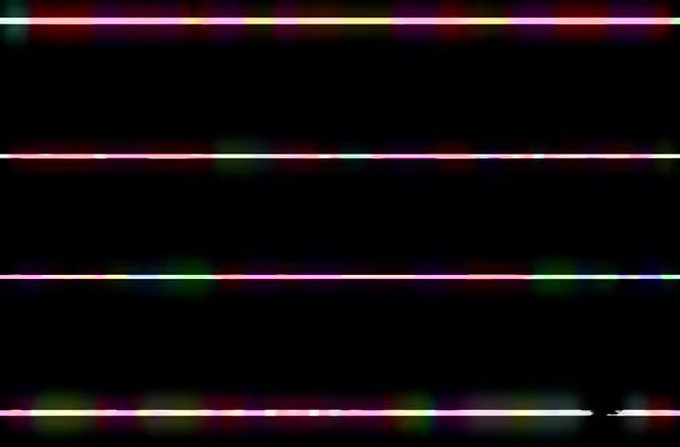 Abstract image showing horizontal light streaks and chromatic aberration effects against a black background.