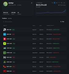 A view of the Solscan blockchain explorer showing a wallet address with a balance of $43,214.40 and a list of token holdings.