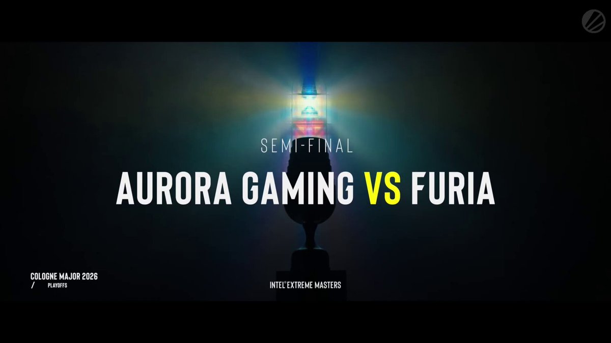 The image features a poster with a microphone, which appears to be a microphone used for gaming purposes. The background of the poster has a dark color, giving it an intense atmosphere. The text on the poster reads "AURORA GAMES vs FURIA", indicating that this is a competition between Aurora Gaming and Furya. The poster also mentions that the event is taking place in the quarterfinals of Major 2026, which suggests that it's a significant gaming event with high stakes for both teams involved.
