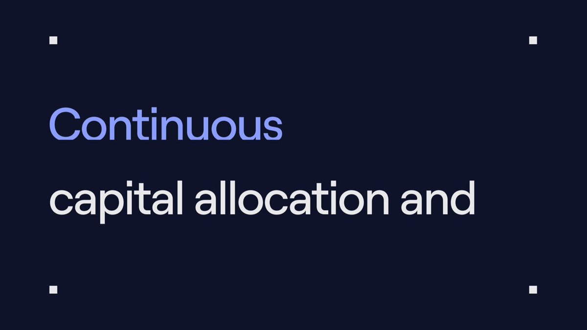 The image features a blue sign with white text that reads "Continuous Capital Allocation and". This message seems unrelated to the main content of the post, which discusses Predictive Allocation and its benefits for capital allocation. The focus on the sign might be due to its size or color contrast against the background.