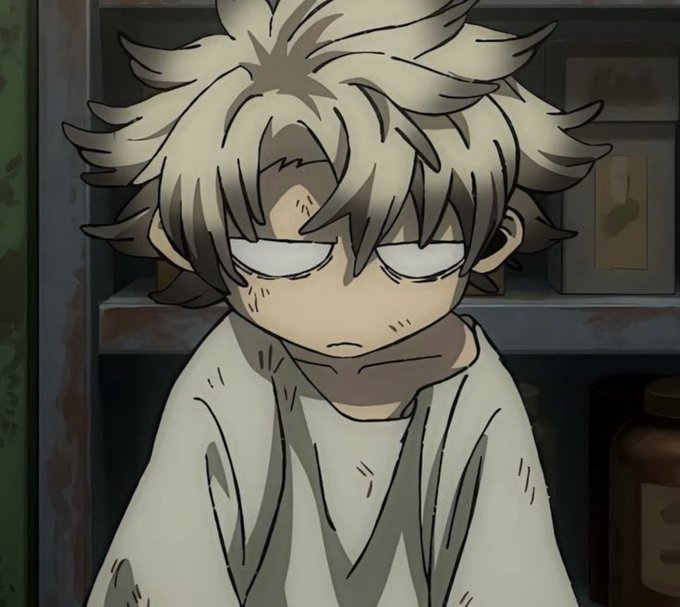 An anime character with messy blonde hair and a tired expression looks forward. This image likely relates to "GM LEGENDS" by showing a character from a popular anime or game, implying their legendary status.