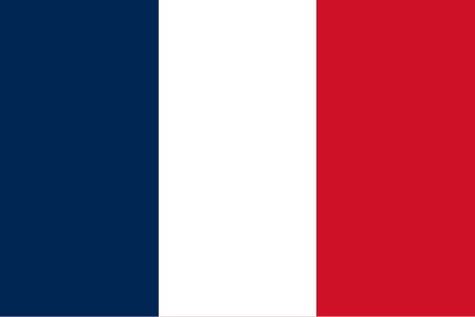 A blue, white, and red flag—resembling the French tricolor—symbolizes France, the country whose parliamentary committee recently advanced a budget bill proposing new taxes on stablecoin trades and an exit tax on crypto assets.