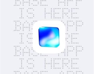 A graphic design featuring the Siri logo icon (a glowing blue and pink abstract shape) surrounded by dotted patterns on a light blue background.