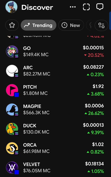 The image shows a cell phone screen displaying various social media platforms that are part of the 'Discover' section. The main focus of the image is an Instagram post from @baseapp, which features an update about trading options for certain cryptocurrencies on the app store called BaseApp. It appears to be an advertisement or tutorial related to cryptocurrency exchanges and trading.

The text displayed in the image includes terms like "Solana integration" and "DEX coin". This indicates that the user is seeing information about new developments, features, and products available on BaseApp for users interested in exploring the world of digital currency and blockchain technology.