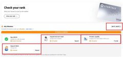 A blurry infographic showing a process flow diagram with boxes and arrows in orange, red, and green sections.