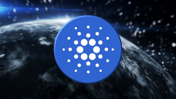 The image features a blue circle with white dots, which appears to be a logo or symbol related to cryptocurrency. The background of the image shows a planet surrounded by stars, giving an impression of space. There are also some text elements present in the image that read "just in" and "DeFiLlama'S LlamaAI predicts #Cardano $ADA could surpass $3.00 in a full cycle top, reclaiming prior all-time high territory in a broad altcoin season." The focus of this image is on the logo or symbol and its connection to the cryptocurrency world.