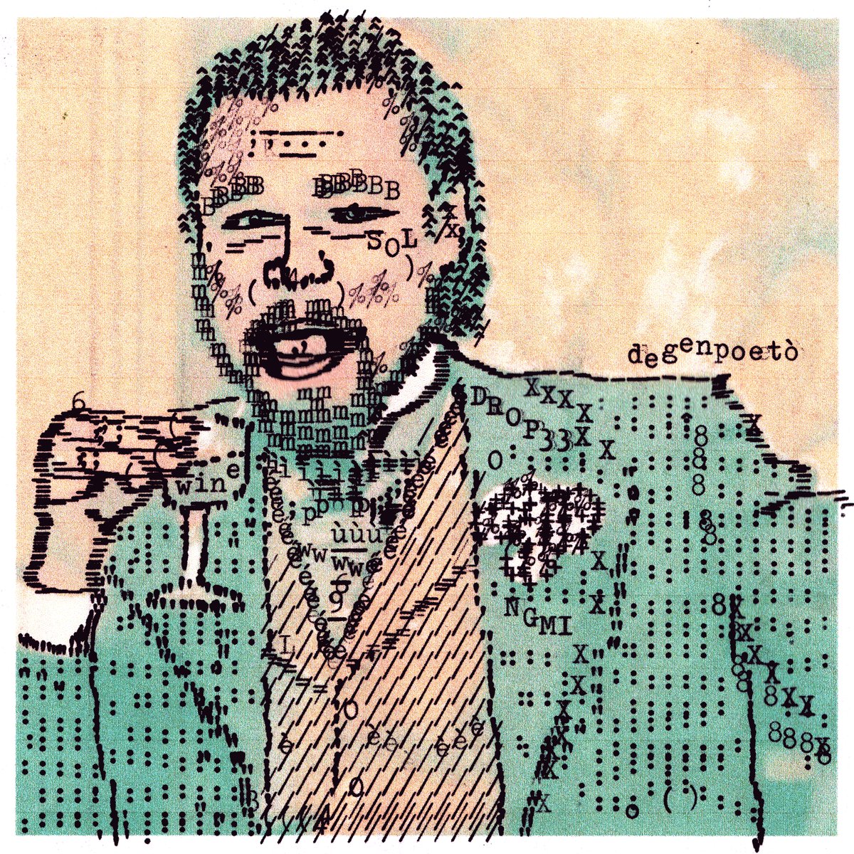 The image features a man wearing a suit, holding a wine glass with a drink in his hand. The background of the image has dots and lines, which could be interpreted as a code or pattern. The caption reads "sol is pumping", suggesting that there might be some sort of connection between the man's attire and the post on social media.