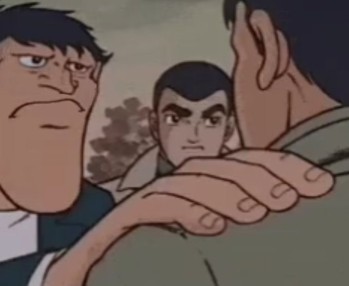 In this scene, there's a cartoon depiction of a group of boys standing together against an overcast sky with trees behind them. The main character, which appears to be a boy, is wearing a jacket that looks somewhat worn out. He seems to have his arm around one of the other characters who is in a shirt and looking towards him. Another boy can also be seen in the scene, standing further away from the group, with his head turned slightly to the left. The cartoon image itself does not contain any text or information about real-life objects like testnet balances or community portal tasks. It primarily focuses on the characters and their interactions against a backdrop of trees under an overcast sky.