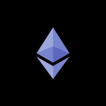 The image shows the Ethereum logo, a blue diamond-shaped octahedron, which is the cryptocurrency referenced in the post about Ethereum retaining the highest percentage of active wallets among major blockchain networks during the period from Q1 2025 to Q1 2026.
