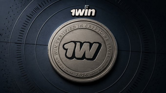 A metallic coin emblem featuring the "1WIN" logo sits against a dark, technical background, with inscriptions reading "1WIN VERIFIED IN CRYPTO ME TRUST," "CRYPTO CASINO 2026," and "PROOF OF WAGER," reinforcing the post's emphasis on the project's commitment to building safe and verified crypto casino infrastructure.