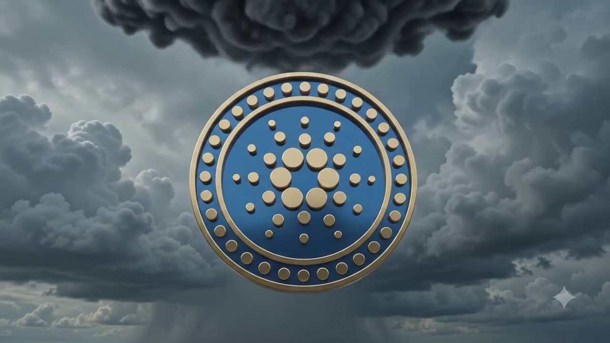 The image features a large, circular logo with a blue border and gold center, surrounded by a dark gray sky filled with clouds. Below the logo, there's text that reads "We feel you", which appears to be a response or comment from someone who has seen the image. The combination of the logo and the accompanying text creates an interesting visual connection between the design elements and the message conveyed in the post.