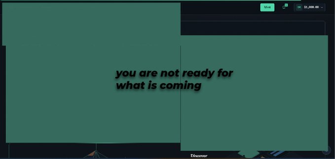 A minimalist graphic displays the text "you are not ready for what is coming" against a teal background.
