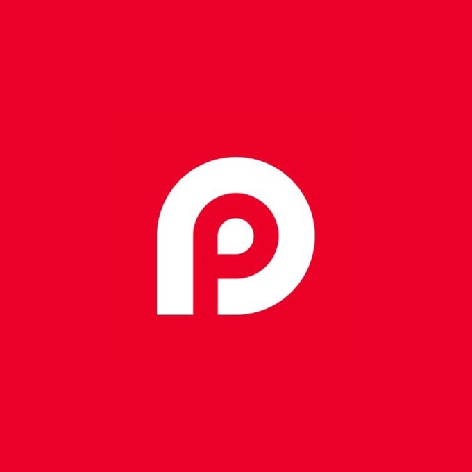A bold red square logo featuring a stylized white lowercase "p" centered on the background, representing RedotPay, which according to Bloomberg is postponing its US IPO to 2027 or later due to regulatory challenges and a $470M Binance lawsuit.