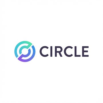 The image shows the logo for CIRCLE, the company behind the stablecoin $CRCL, whose shares reportedly fell over 16% due to the launch of a rival stablecoin.