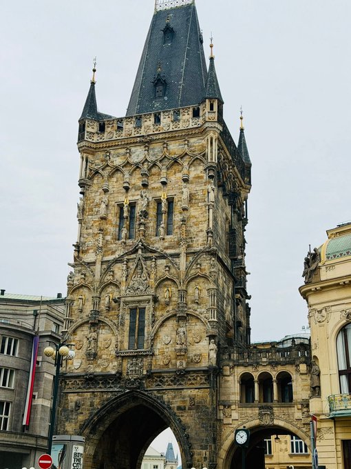 The image shows an old stone tower that has been converted into a crypto exchange. The tower features a clock, which is located at the top of the structure. The tower's architecture suggests that it was once part of a larger building or complex before being repurposed for the crypto exchange. The post mentions that this conversion allows users to trade, spend and manage their assets more easily compared to traditional methods. It also highlights the benefits of using Web3, such as fewer steps, less friction, and a smoother onboarding experience.
