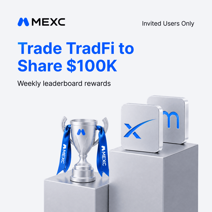 MEXC is hosting a "Battle of the Brave" campaign with a $100K prize pool, featuring weekly leaderboard rewards and a trophy representing victory. This visually aligns with the post's theme of competition and winning rewards.