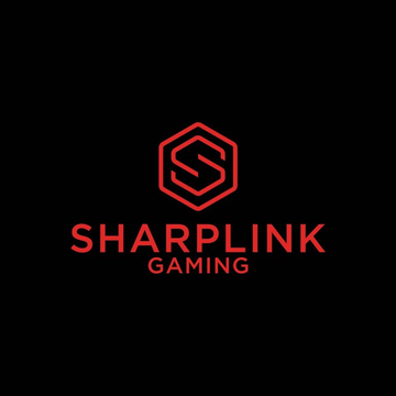 The image shows the SharpLink Gaming logo, featuring a red hexagonal emblem with a stylized "S" above the company name "SHARPLINK GAMING" in red text on a black background. This logo represents the company mentioned in the post that made a major $62.4 million Ethereum purchase, acquiring nearly 40,000 ETH after an eight-month pause—signaling renewed institutional confidence in crypto markets.