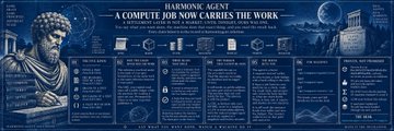A heavily blurred, dark blue-toned graphic displaying text that appears to read 'HARMONIC GHOST' and 'A COMPLETE JOB NOW CARRIES THE WORK' alongside columns of unreadable text and UI elements.