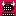 A small pixel art icon showing a pink/red demonic monster face with white horns, yellow eyes, and a wide toothy grin against a dark red background.