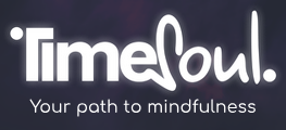 The image features a logo for an app called "Timesoul", which is designed to help users achieve mindfulness through various techniques such as meditation, breathing exercises, and guided sessions. The logo includes white text that reads "Timesoul" and "Your path to mindfulness". Below this, there are two lines of white text that say "Incentives & Gamification" and "Consistency pays off instead of fading after week one @BingXOfficial #BingXBlast". This suggests that the app is focused on providing users with rewards for their consistent engagement in mindfulness practices.