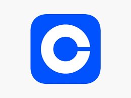 The image features a square blue icon with a white circle inside of it. The text "C" is written below the circle. The background color of the image is gray. There are no other objects or texts present in the image, making the focus solely on the blue and white logo.