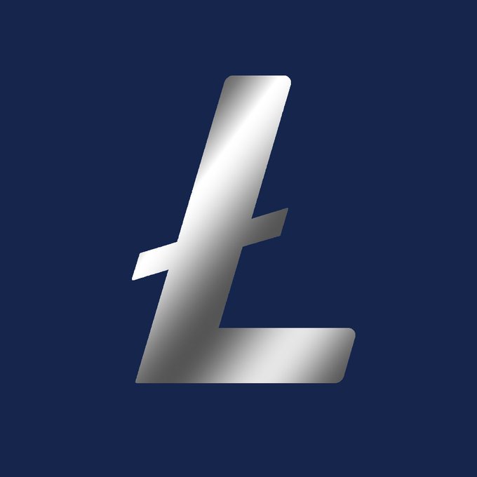 The Litecoin (LTC) logo, featuring a stylized silver 'L' with a horizontal slash on a dark blue background.