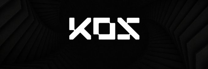 A sleek black logo graphic featuring the letters 'KOX' in white over a geometric, tunnel-like background.