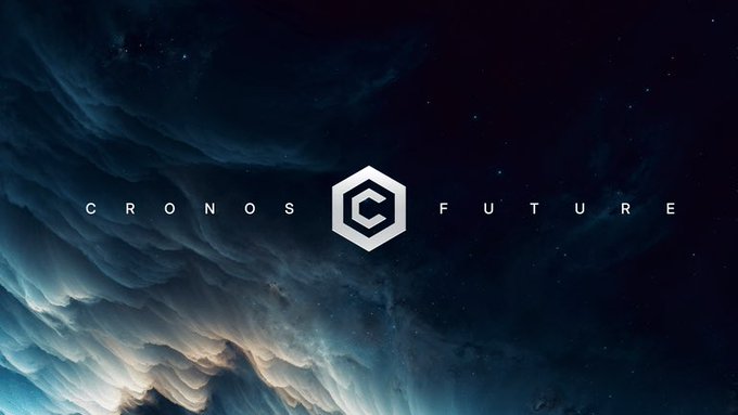 A dark cosmic-themed banner with the text 'CRONOS FUTURE' flanking a white hexagonal 'C' logo.