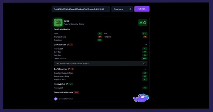 The image shows a close-up view of an online security testing tool. The user interface displays multiple buttons that allow users to input information and receive scores for various aspects of their system's security, such as vulnerability scanning and penetration testing. The test results indicate that the user has scored 85 on the overall evaluation, 90 in creation, 100 in info, and 75 in holders. Based on these details, it can be inferred that the user is performing a thorough analysis of their application or website's security measures to ensure its reliability and protect against potential threats.