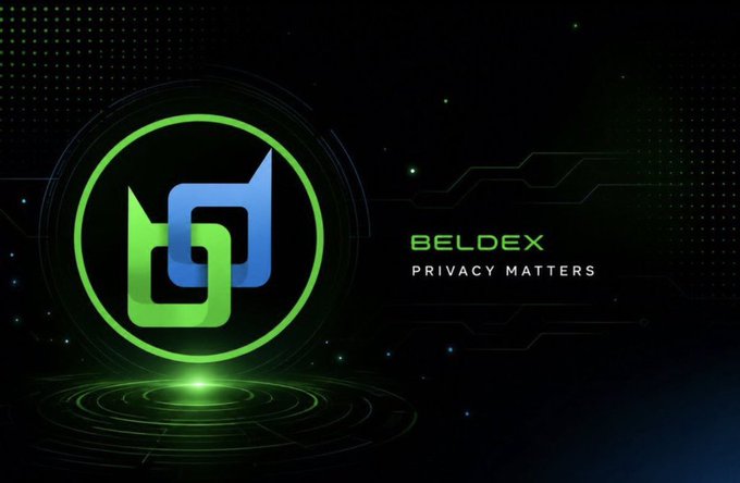 A dark, futuristic graphic featuring a green and blue logo with the text 'BELDEX' and the tagline 'PRIVACY MATTERS' against a tech-themed background with digital lines and particles.