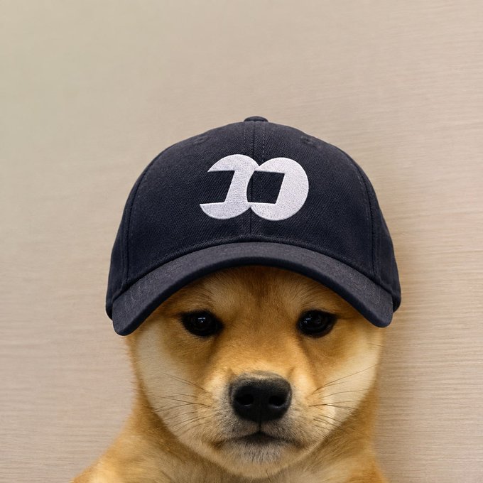 An adorable Shiba Inu puppy wearing a black baseball cap featuring the Dogwifhat (WIF) meme coin logo, perfectly capturing the "DOGWIFFOMO" hype as it launches on Solana via Pump.fun.