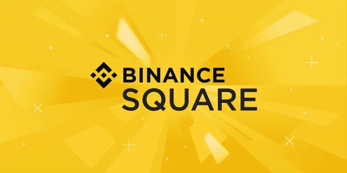 The image displays the Binance Square logo, featuring a black geometric diamond-shaped icon alongside the text "BINANCE SQUARE" on a vibrant yellow background with radiating light rays and scattered sparkle accents. This branding visual supports the post's message by highlighting the platform where content creators have been able to earn rewards since 2023, emphasizing its established credibility as a monetization opportunity.