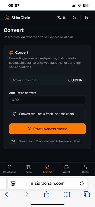 The image shows a cell phone screen with an app called "Convert" displayed, which appears to be used for converting one currency into another. The text on the screen indicates that the user needs to input their account information before they can proceed with the conversion process.