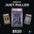 A digital card pack advertisement displaying 'JUST PULLED' at the top with 'TRADITIONAL PACK' and a price of '$520' shown below.