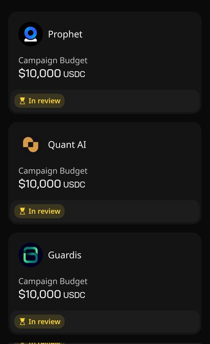 The image shows a phone screen displaying three different apps or logos related to campaign budgets, Guardris, and Guardis. The app names are displayed below each logo, indicating that they might be related to budgeting for campaigns or reviewing campaign budgets. The text on the screen suggests that these apps can help users manage their campaign budgets effectively by providing insights into audience targeting and cost optimization strategies.