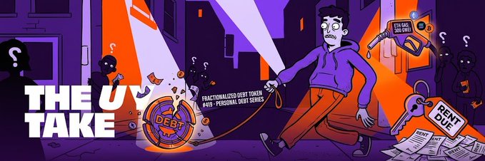 The image features a cartoon man walking with a leash, holding onto a bicycle wheel that has been chained to a pole. The scene takes place in front of a building, suggesting an urban setting. The caption for the image reads "Focus on what is in the image and how it relates to the post @RallyOnChain". This implies that there might be some connection between the cartoon man's actions or the image itself and the post about fractionalized shares and real-life rent payments.