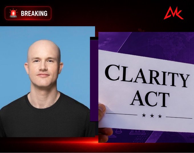 A 'BREAKING NEWS' thumbnail showing a bald man next to a document labeled 'CLARITY ACT', with a channel logo 'AK' in the corner.