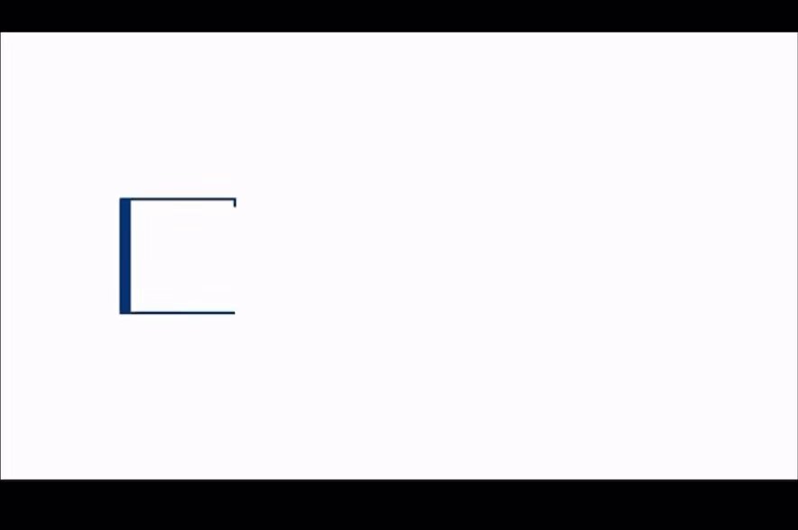 The image shows a white square with a blue letter "C" on it, which appears to be floating or moving across the screen. The background of the image is black, providing contrast for the white square and the blue letter. The text "QUANT" can also be seen in the image, indicating that this might be related to a video or content about Quant.