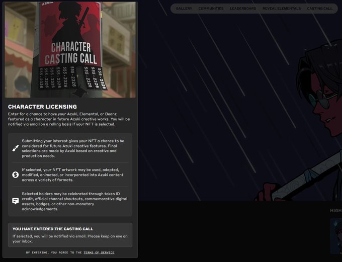 The image features a screenshot of an online video platform, possibly YouTube or a similar service. It includes several text boxes including the title "Character Licensing", with some information about character licensing, and a screenshot of another video called "Klatter For Character Casting Call". The caption at the bottom of the screen indicates that viewers can use the "Call to action" button for further instructions.