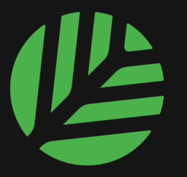 The image shows a circular green logo on a black background, featuring a stylized tree or branching design with diagonal and horizontal lines that could represent network connectivity or growth — visually reinforcing the message about the long-term potential and enduring excitement around building on the cnpy network.